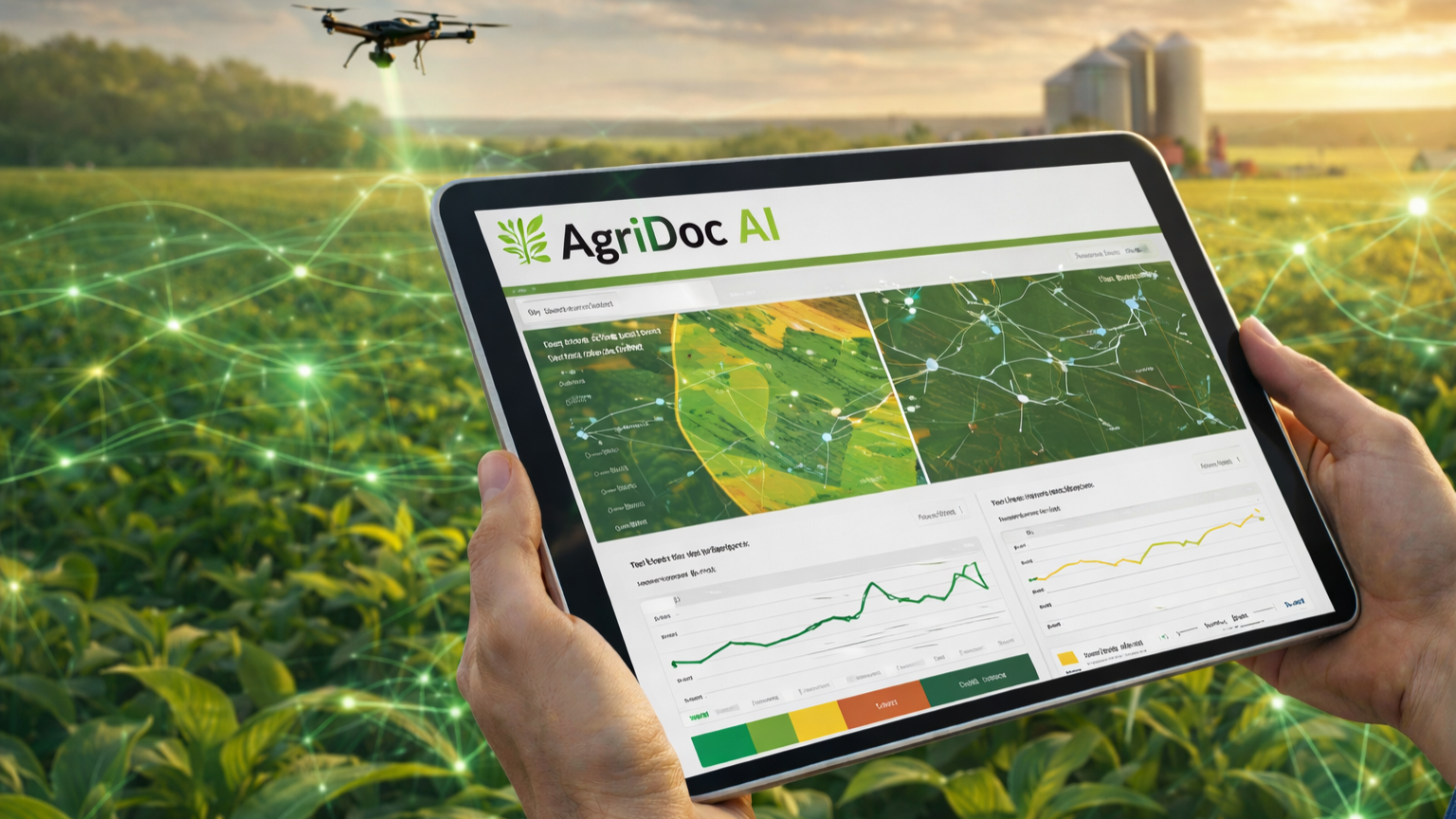 AgriDoc AI Benutzeroberfläche auf einem Tablet